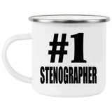 Number One #1 Stenographer - 12oz Camping Mug