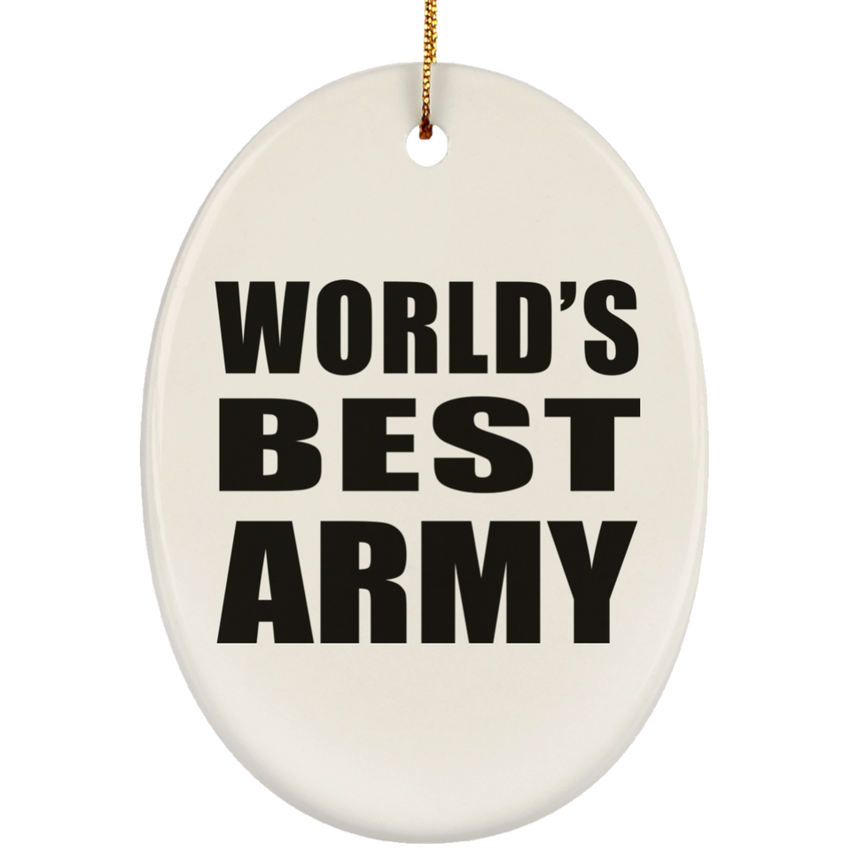 World's Best Army - Oval Ornament