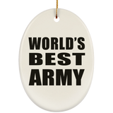 World's Best Army - Oval Ornament