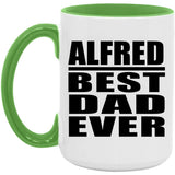Alfred Best Dad Ever - 15oz Accent Mug Green