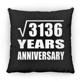 56th Anniversary Square Root of 3136 Years Anniversary - Throw Pillow Black