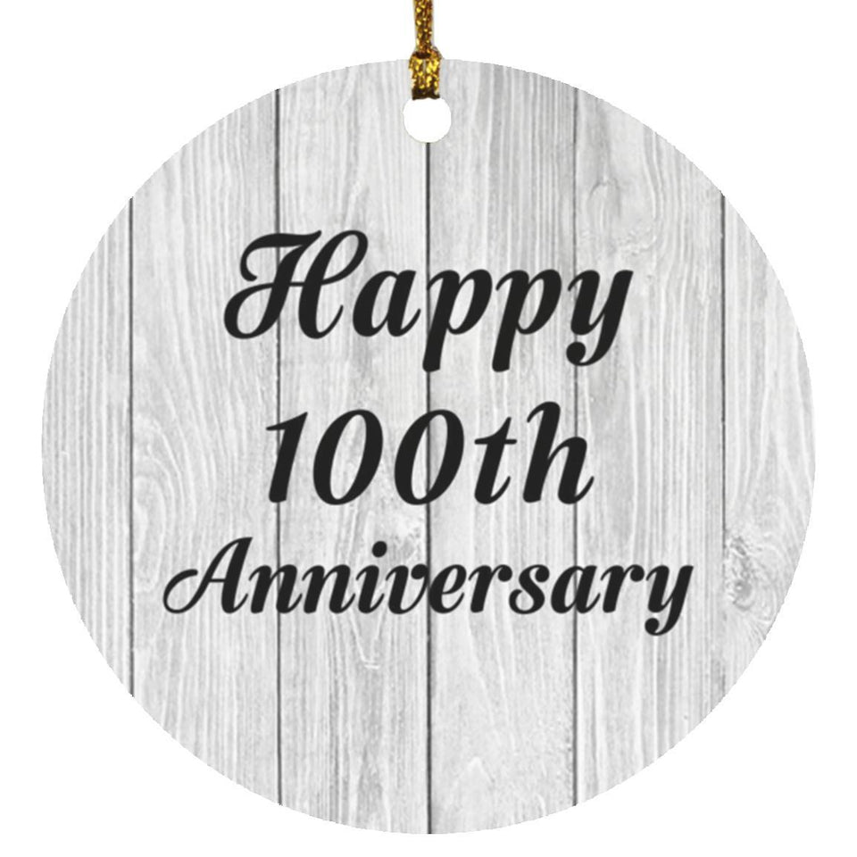 Happy 100th Anniversary - Circle Ornament F