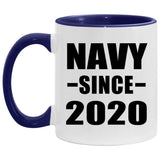 Navy Since 2020 - 11oz Accent Mug Purple