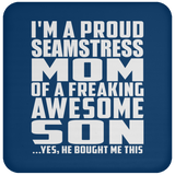 Proud Seamstress Mom Of Awesome Son - Drink Coaster