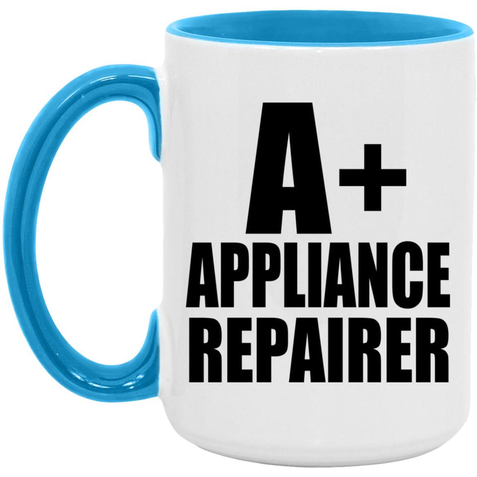 A+ Appliance Repairer - 15oz Accent Mug Blue