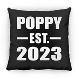 Poppy Established EST. 2023 - Throw Pillow Black