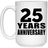 25th Anniversary 25 Years - 15 Oz Coffee Mug