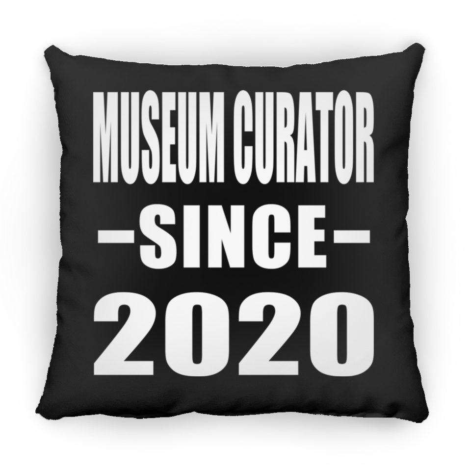 Museum Curator Since 2020 - Throw Pillow Black