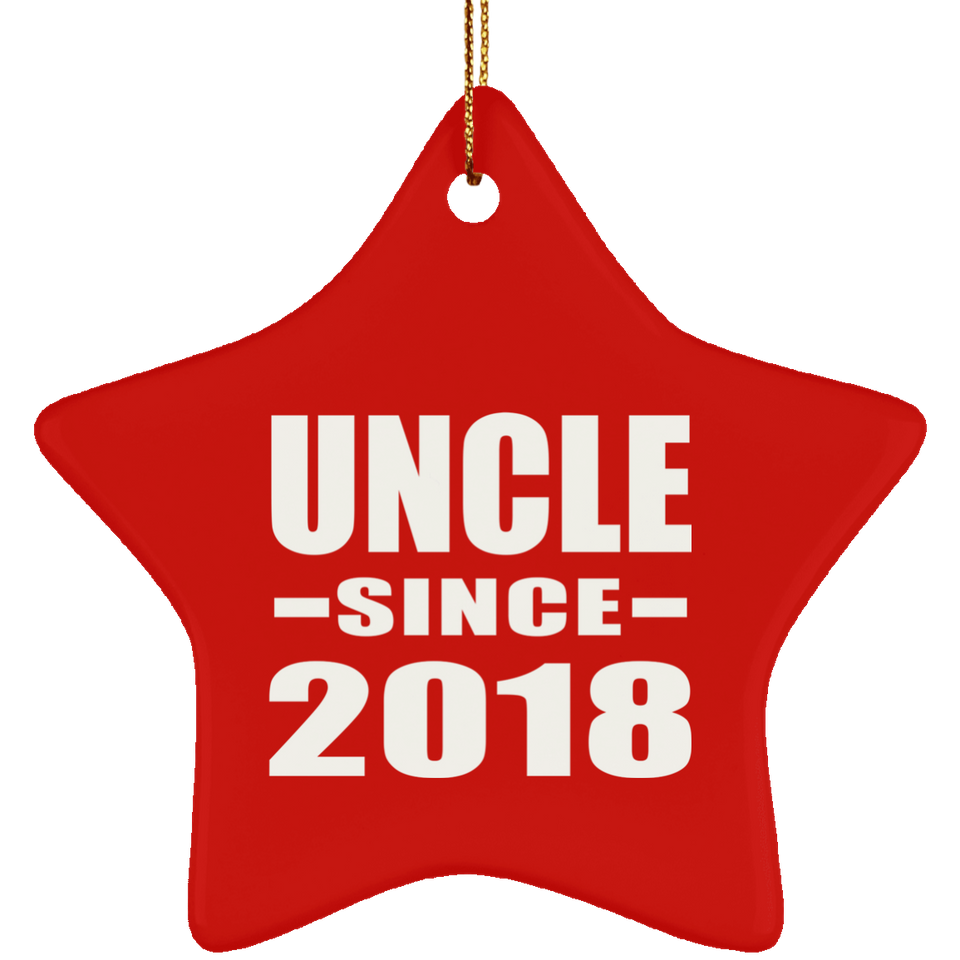 Uncle Since 2018 - Star Ornament