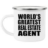 World's Greatest Real Estate Agent - 12oz Camping Mug