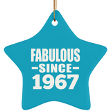 57th Birthday Fabulous Since 1967 - Star Ornament