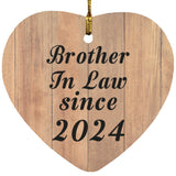 Brother In Law Since 2024 - Heart Ornament C