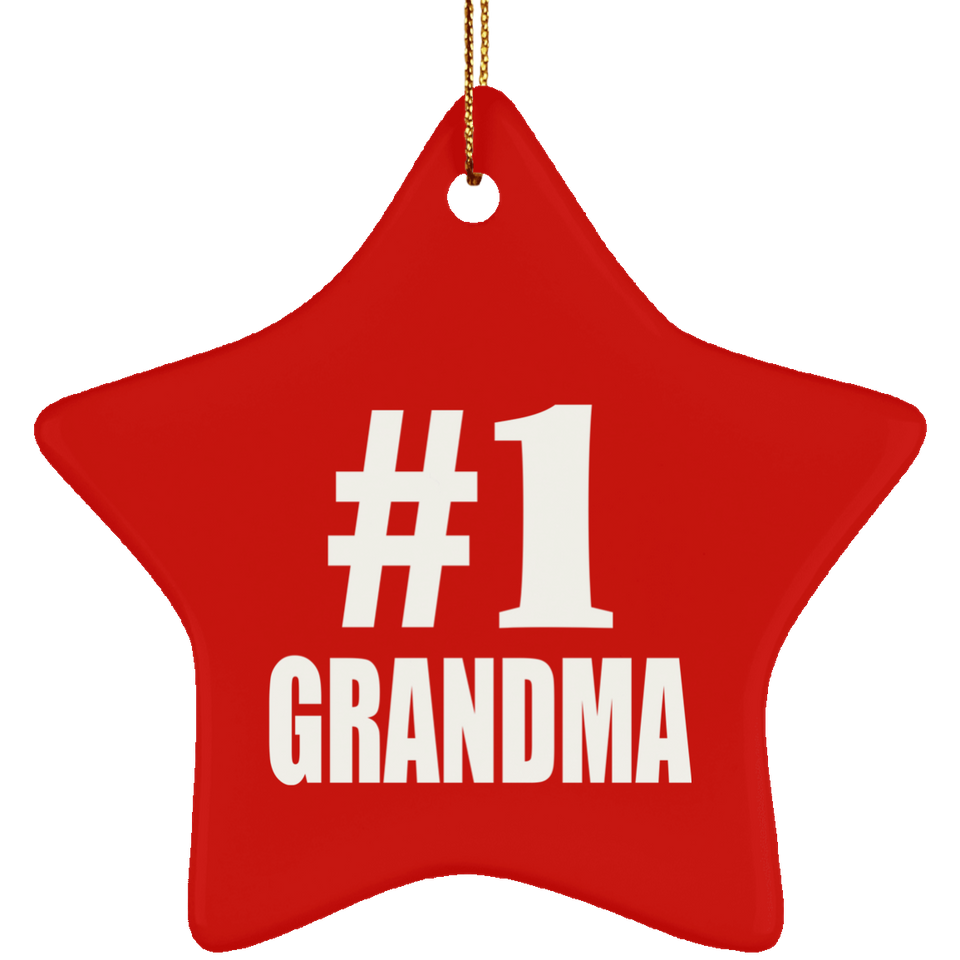 Number One #1 Grandma - Star Ornament