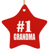 Number One #1 Grandma - Star Ornament