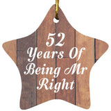 52nd Anniversary 52 Years Of Being Mr Right - Star Ornament E