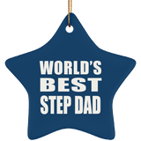 World's Best Step Dad - Star Ornament