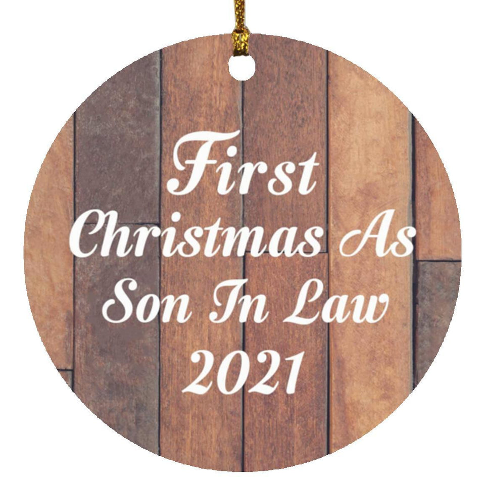 First Christmas As Son In Law 2021 - Circle Ornament E