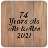 74 Years As Mr & Mrs 2021 - Drink Coaster C