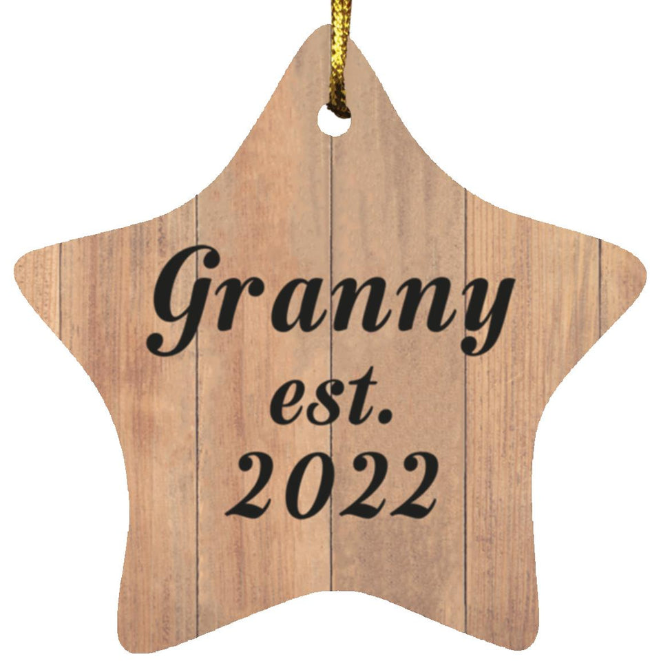Granny Established Est. 2022 - Star Ornament C
