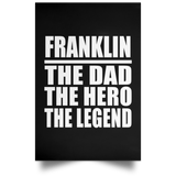 Franklin The Dad The Hero The Legend - Poster Portrait