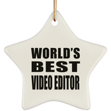 World's Best Video Editor - Star Ornament