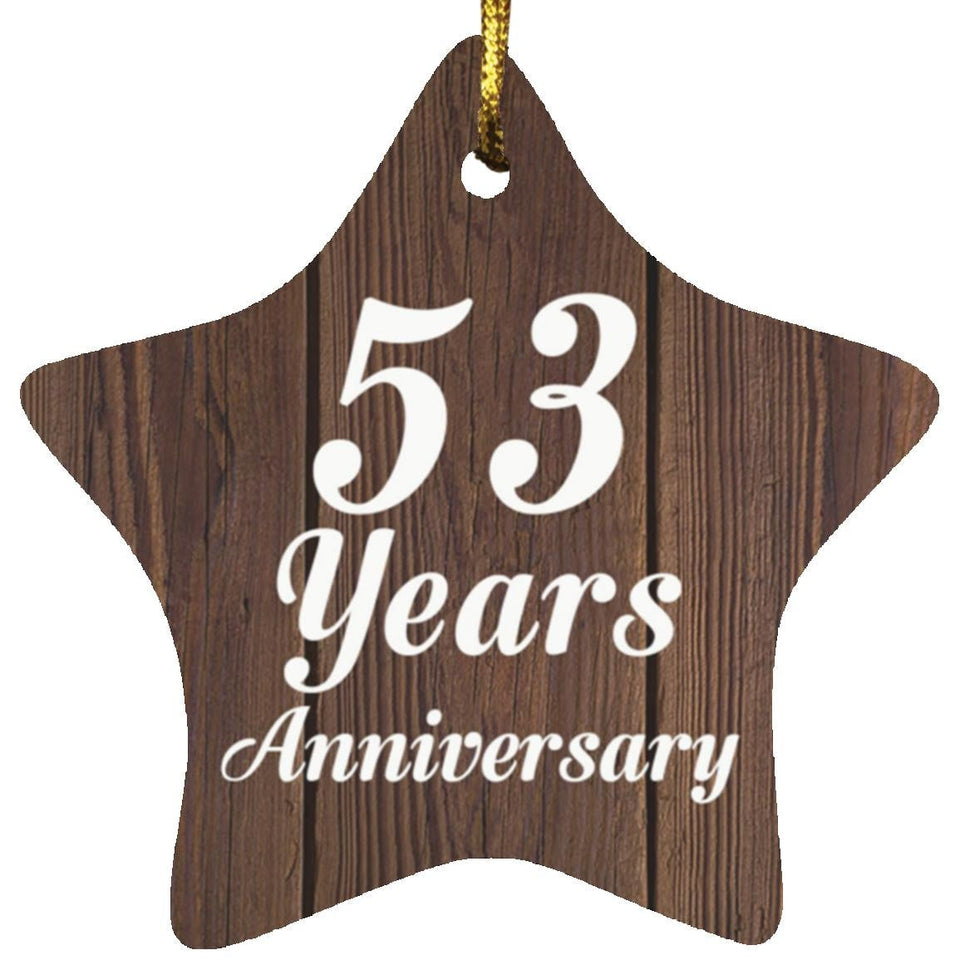 53rd Anniversary 53 Years Anniversary - Star Ornament D