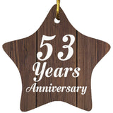 53rd Anniversary 53 Years Anniversary - Star Ornament D
