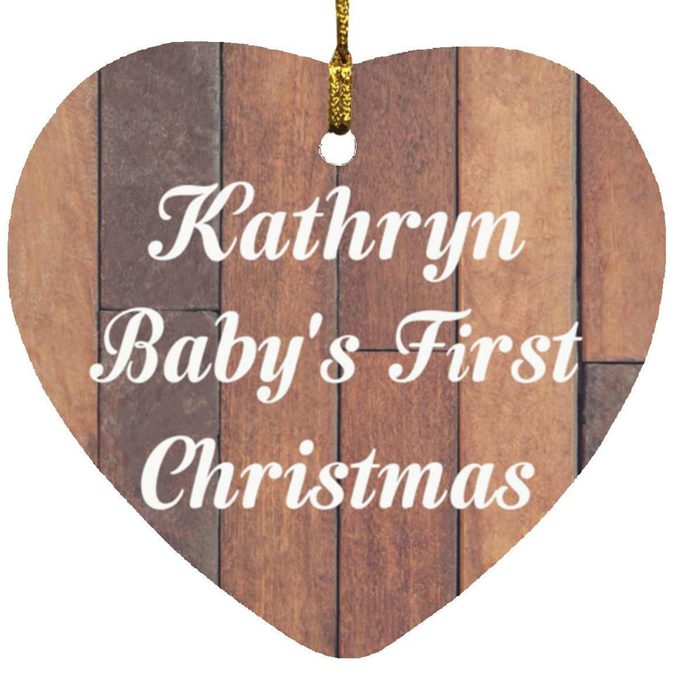 Kathryn Baby's First Christmas - Heart Ornament E