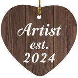 Artist Established Est. 2024 - Heart Ornament D