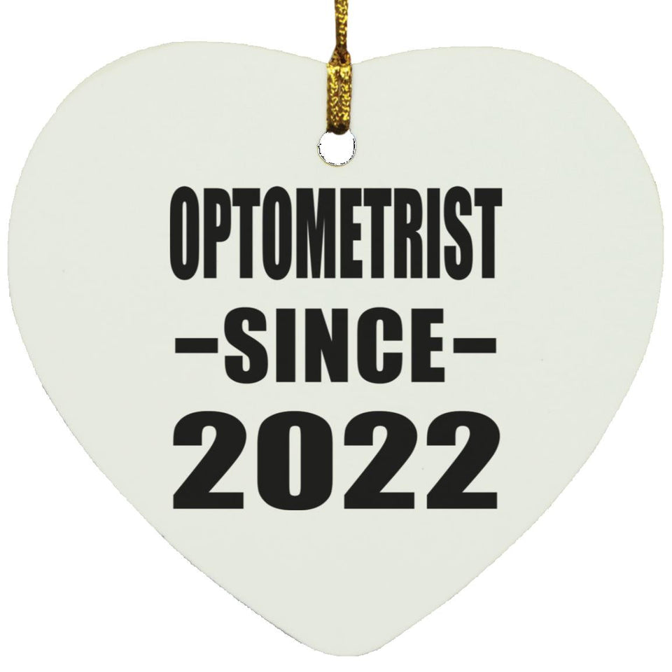 Optometrist Since 2022 - Heart Ornament