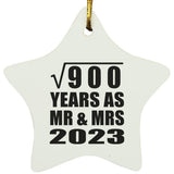 30th Anniversary Square Root of 900 Years As Mr & Mrs 2023 - Star Ornament