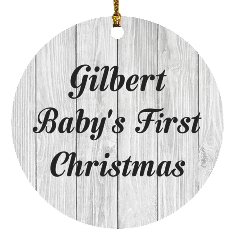 Gilbert Baby's First Christmas - Circle Ornament F