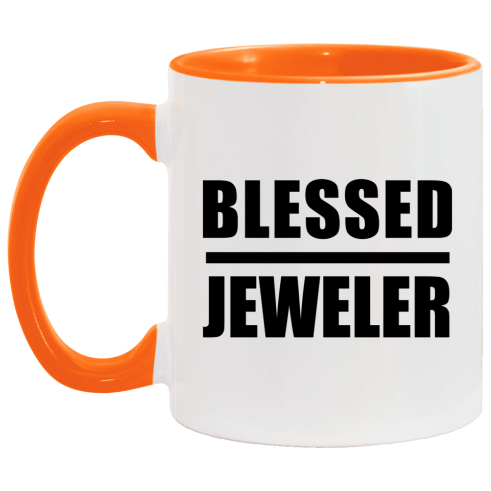 Blessed Jeweler - 11oz Accent Mug Orange