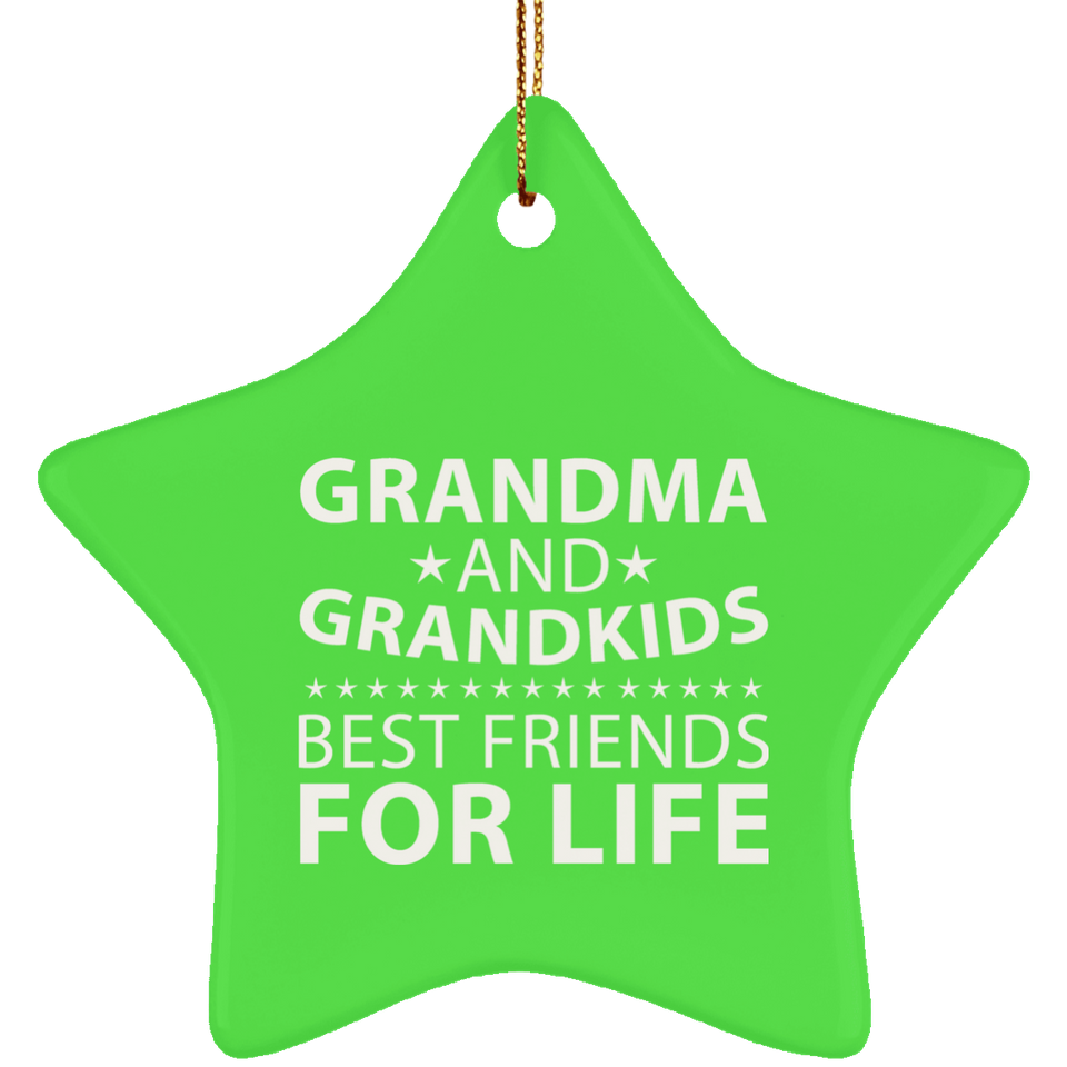 Grandma and Grandkids, Best Friends For Life - Star Ornament