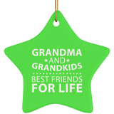 Grandma and Grandkids, Best Friends For Life - Star Ornament