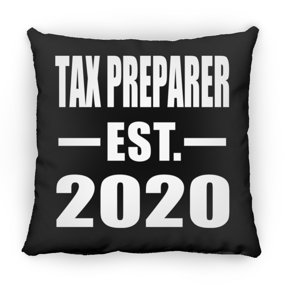 Tax Preparer Established EST. 2020 - Throw Pillow Black