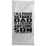 Proud Actuary Dad Of Awesome Son - Hand Towel