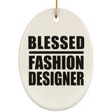 Blessed Fashion Designer - Oval Ornament
