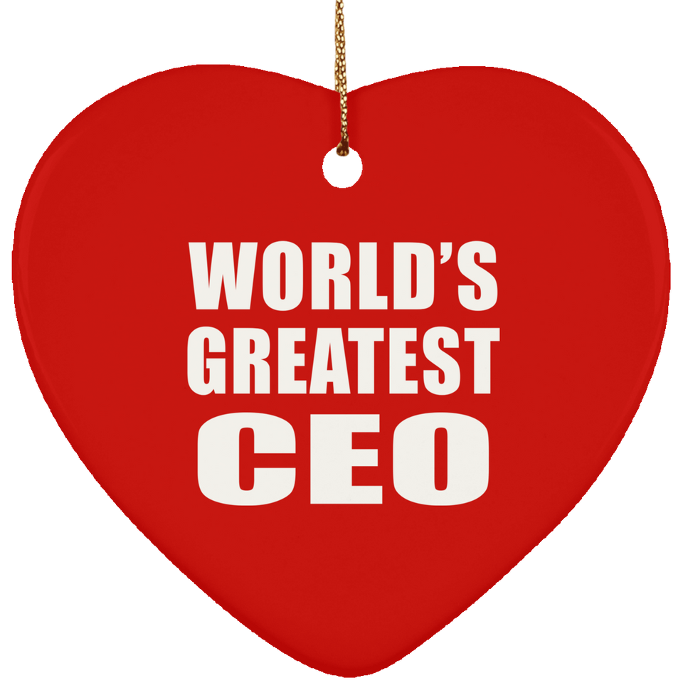 World's Greatest CEO - Heart Ornament