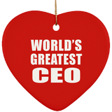 World's Greatest CEO - Heart Ornament