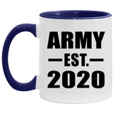 Army Established EST. 2020 - 11oz Accent Mug Purple