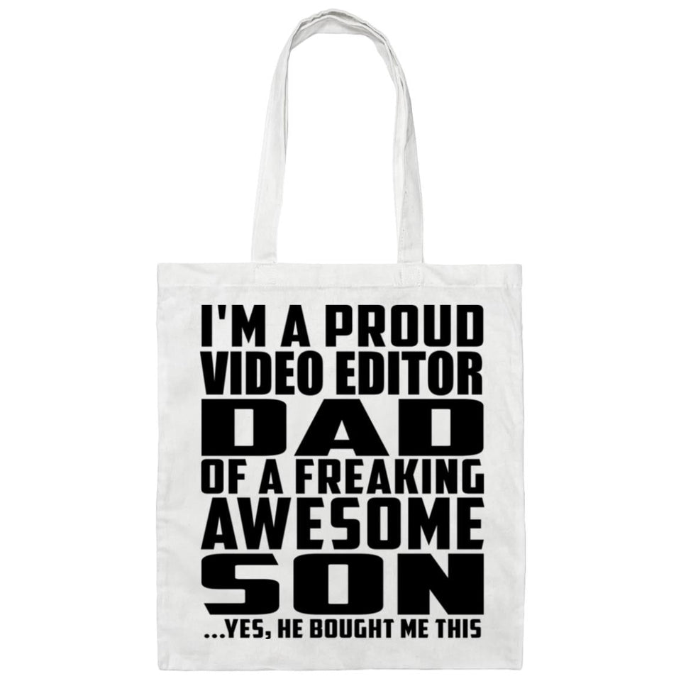 Proud Video Editor Dad Of Awesome Son - Tote Bag White
