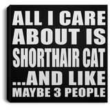 All I Care About Is Shorthair Cat - Canvas Square