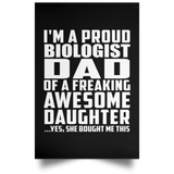 Proud Biologist Dad Of Awesome Daughter - Poster Portrait