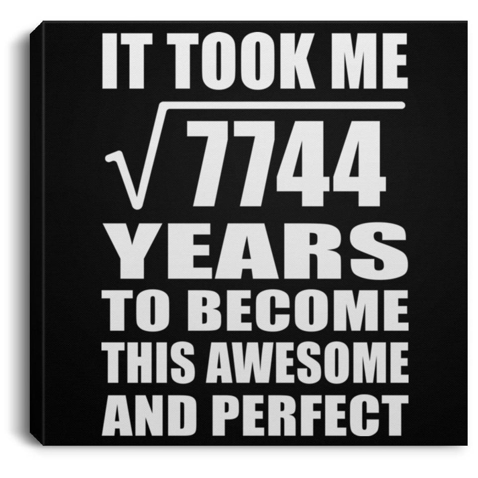 88th Birthday Took Square Root of 7744 Years To Awesome - Canvas Square