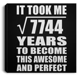 88th Birthday Took Square Root of 7744 Years To Awesome - Canvas Square