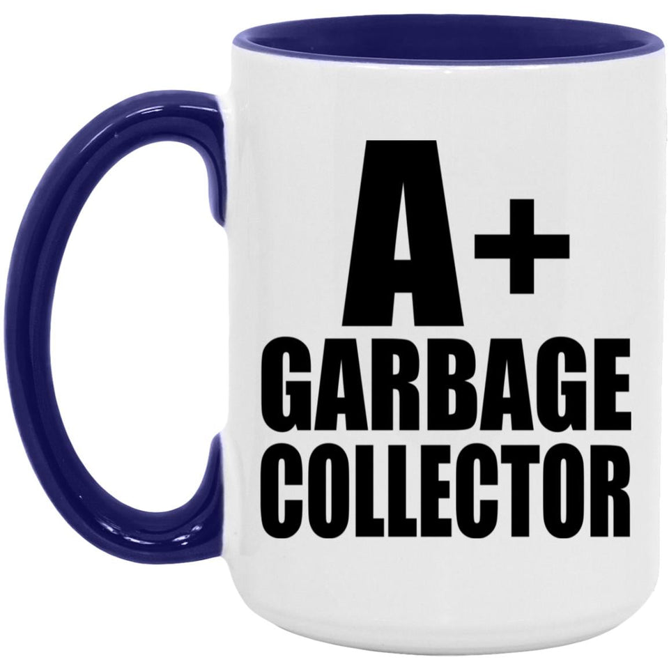 A+ Garbage Collector - 15oz Accent Mug Purple