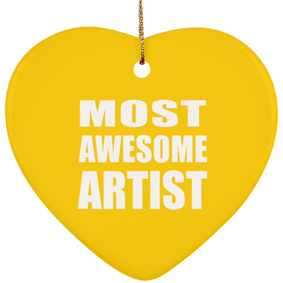 Most Awesome Artist - Heart Ornament