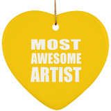 Most Awesome Artist - Heart Ornament