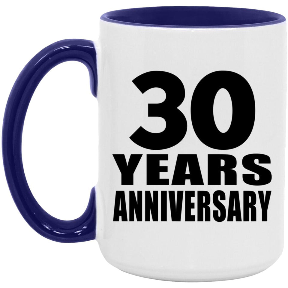 30th Anniversary 30 Years Anniversary - 15oz Accent Mug Purple